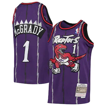 youth mitchell and ness tracy mcgrady purple toronto raptor-510